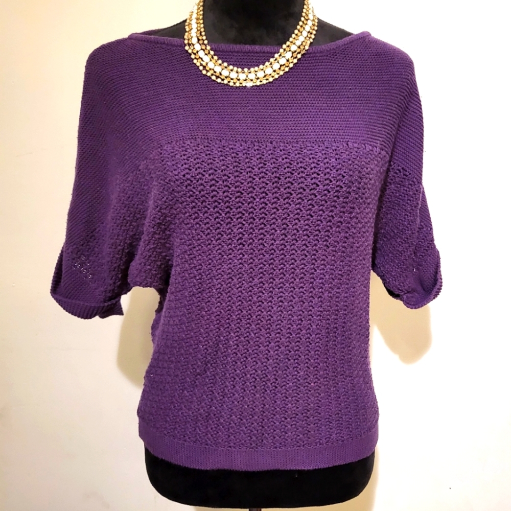 New york and company purple shirt